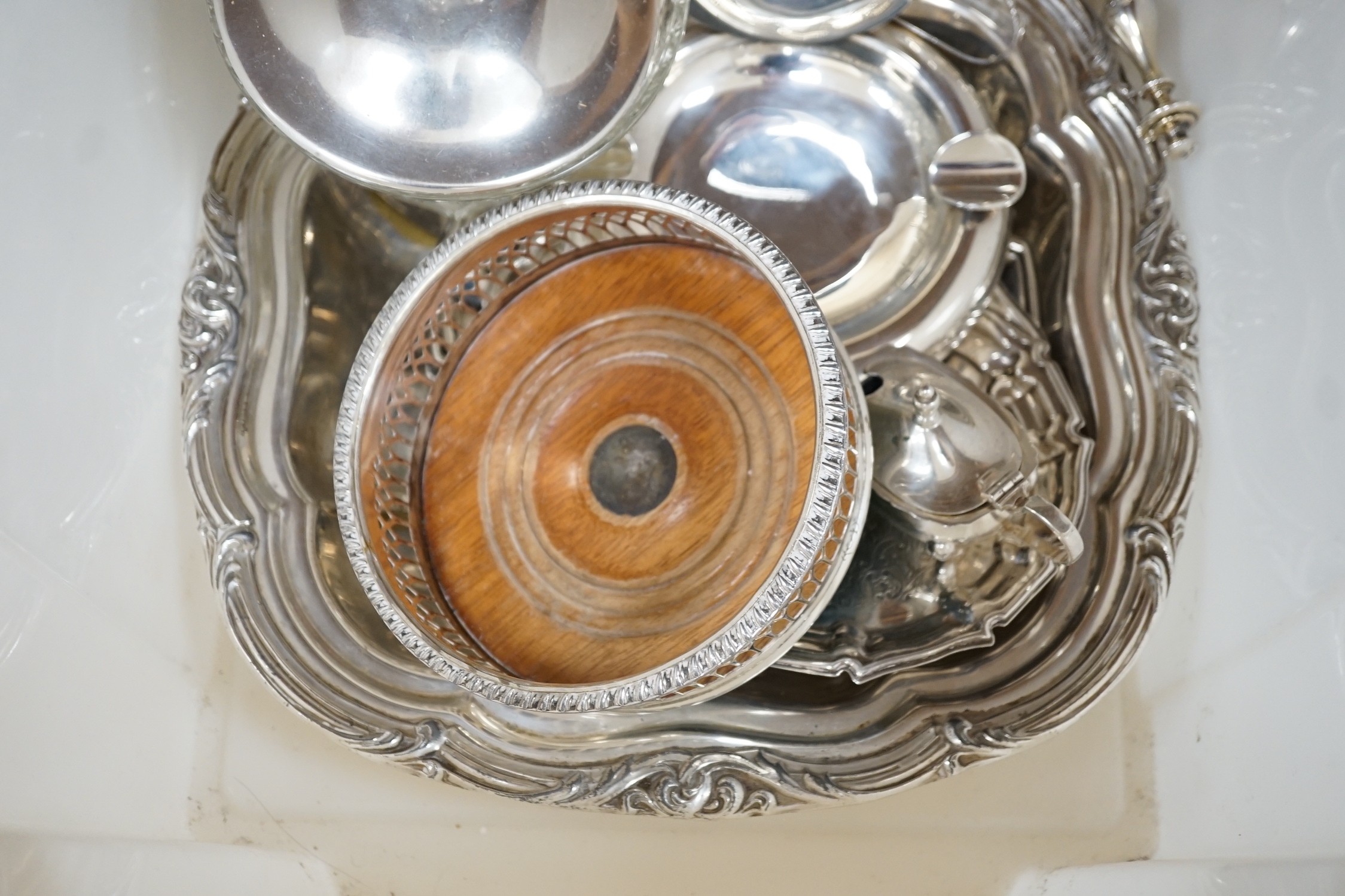 A quantity of silver plated ware